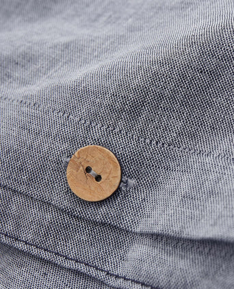 Leinen-Baumwoll-Bettwäsche-Set Tolosa [Jeansblau]
