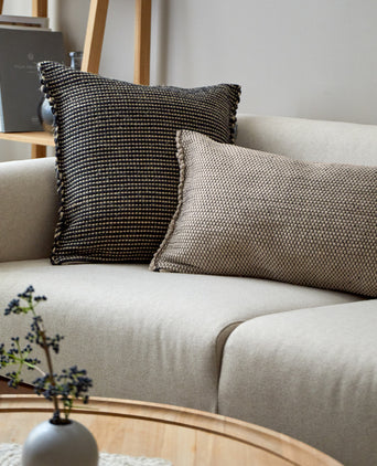 Upcycling-Kissen mit Füllung Cadema [Schwarz]
