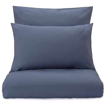 Bettdeckenbezug Manteigas, Dunkles Graublau, 100% Bio-Baumwolle
