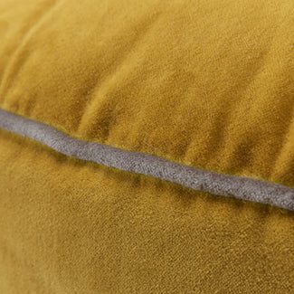 Deomali Pouf mustard & grey, 100% cotton