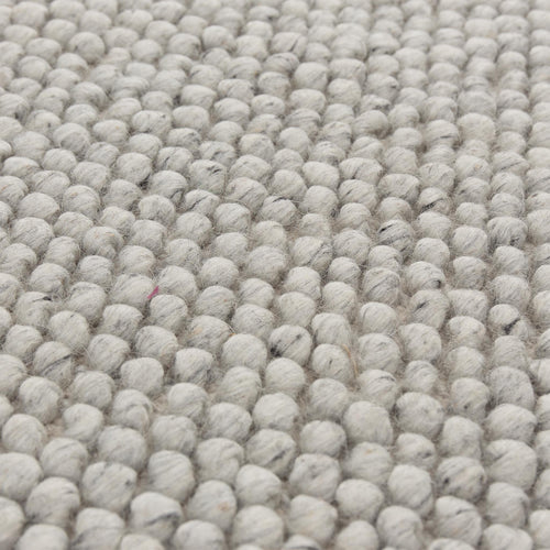 Ravi Runner silver grey, 50% wool & 30% viscose & 20% cotton | High quality homewares